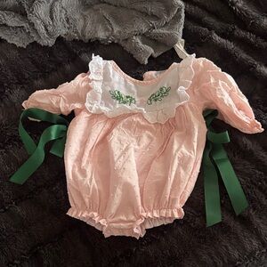 Pink and Green Kids One Piece